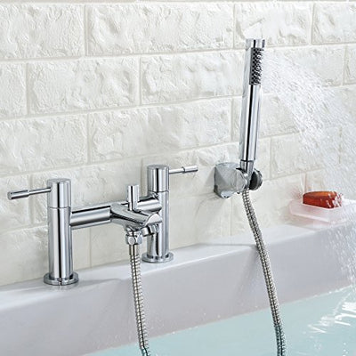 Modern Bath Shower Mixer Tap Chrome Designer Bathroom Tub Lever Faucet Monobloc WasserRhythm