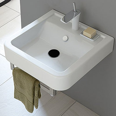 [Pop Up Basin Waste] Hapilife Modern Chrome Slotted Bathroom Sink Sprung Plug Click Clack Black