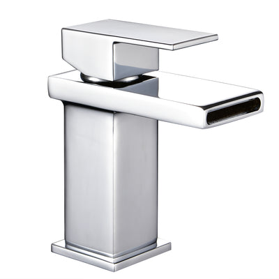 Hapilife Basin Tap Bathroom Sink Mixer Monobloc Waterfall Chrome Single Lever
